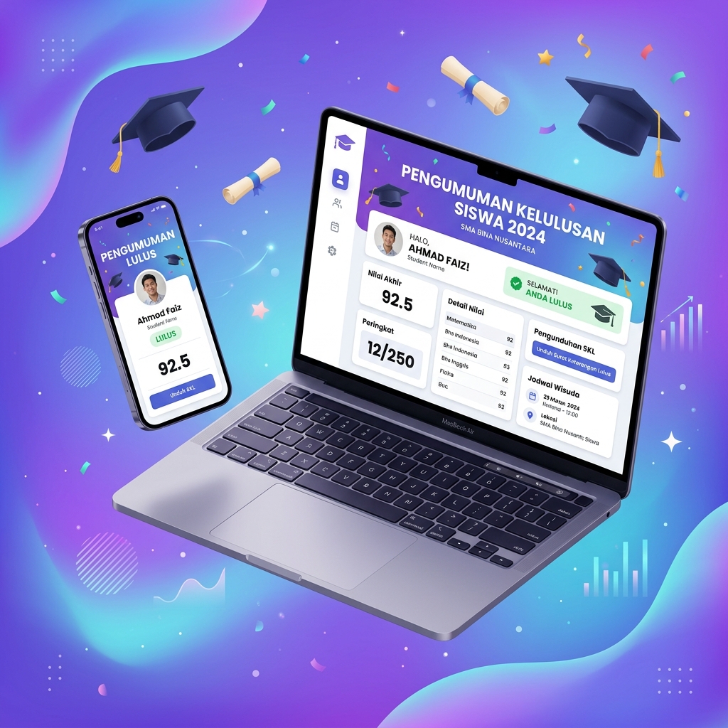 Aplikasi Pengumuman Kelulusan Web Digimoe